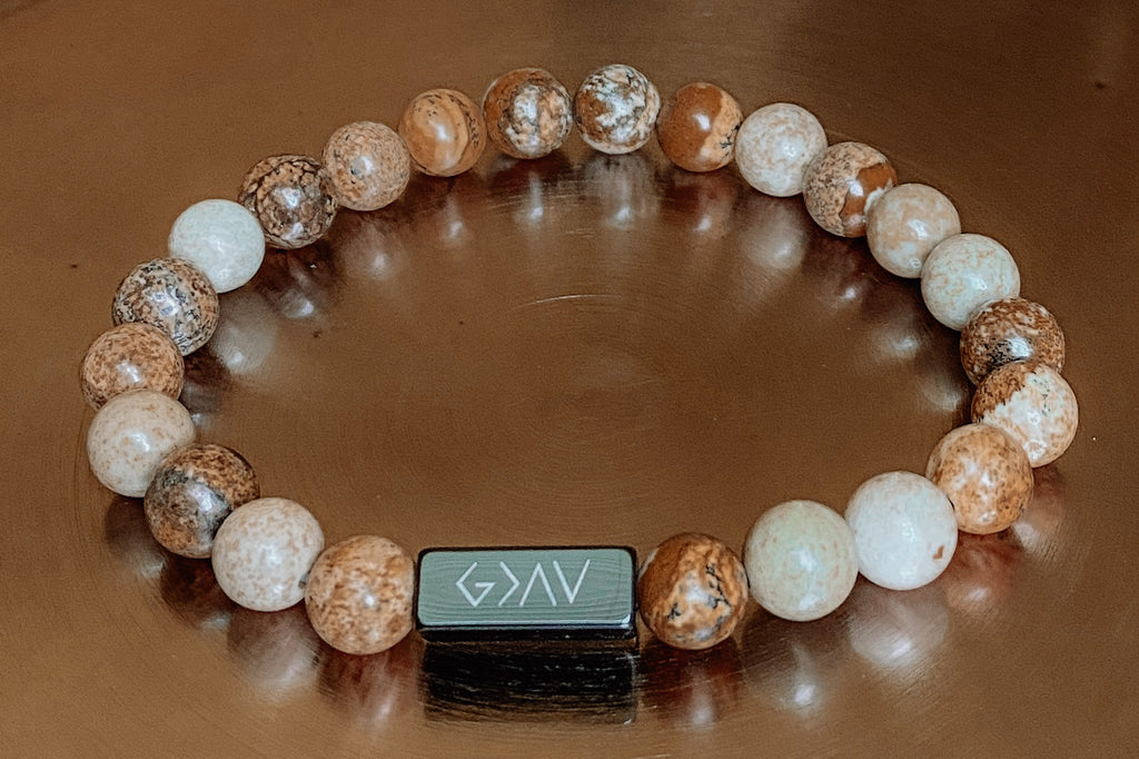 Picture Jasper "God Is Greater Than The Highs And Lows" Bracelet