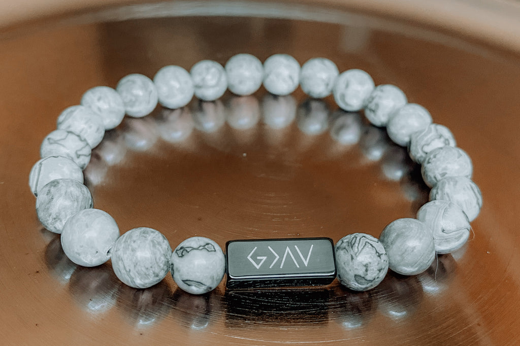 Map Jasper "God Is Greater Than The Highs And Lows" Bracelet