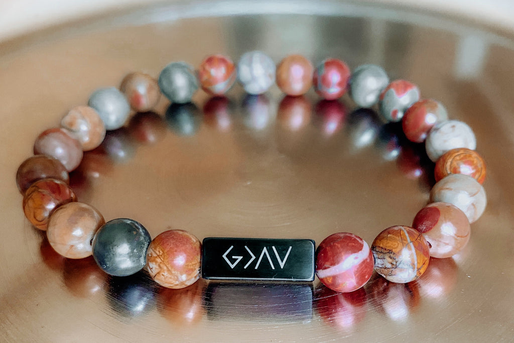 Picasso Jasper "God Is Greater Than The Highs And Lows" Bracelet